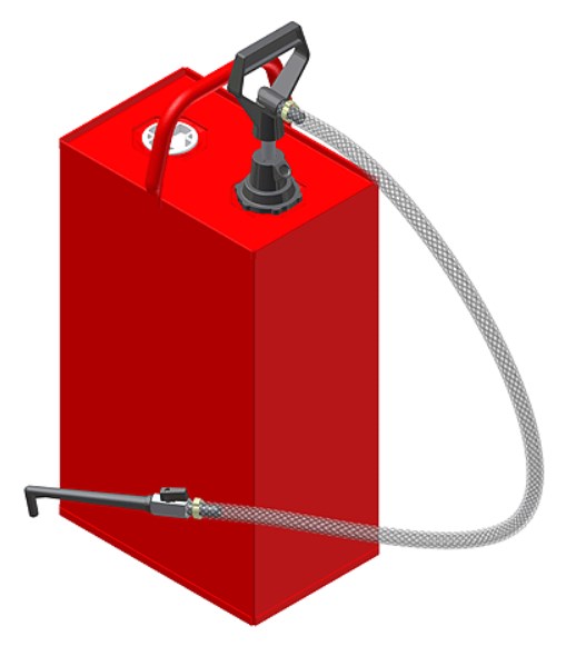 25 Litre Oil Dispenser Unit with Tank and Pump (Red)