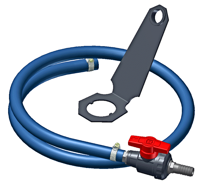 2m AdBlue Hose Kit with Tap and IBC Bracket (For use with Hill 1050 Pump)