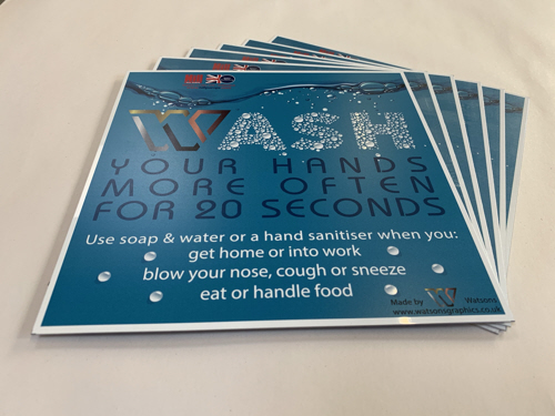Bespoke Aluminium Workplace Hand Wash Signs with Your Company Logo