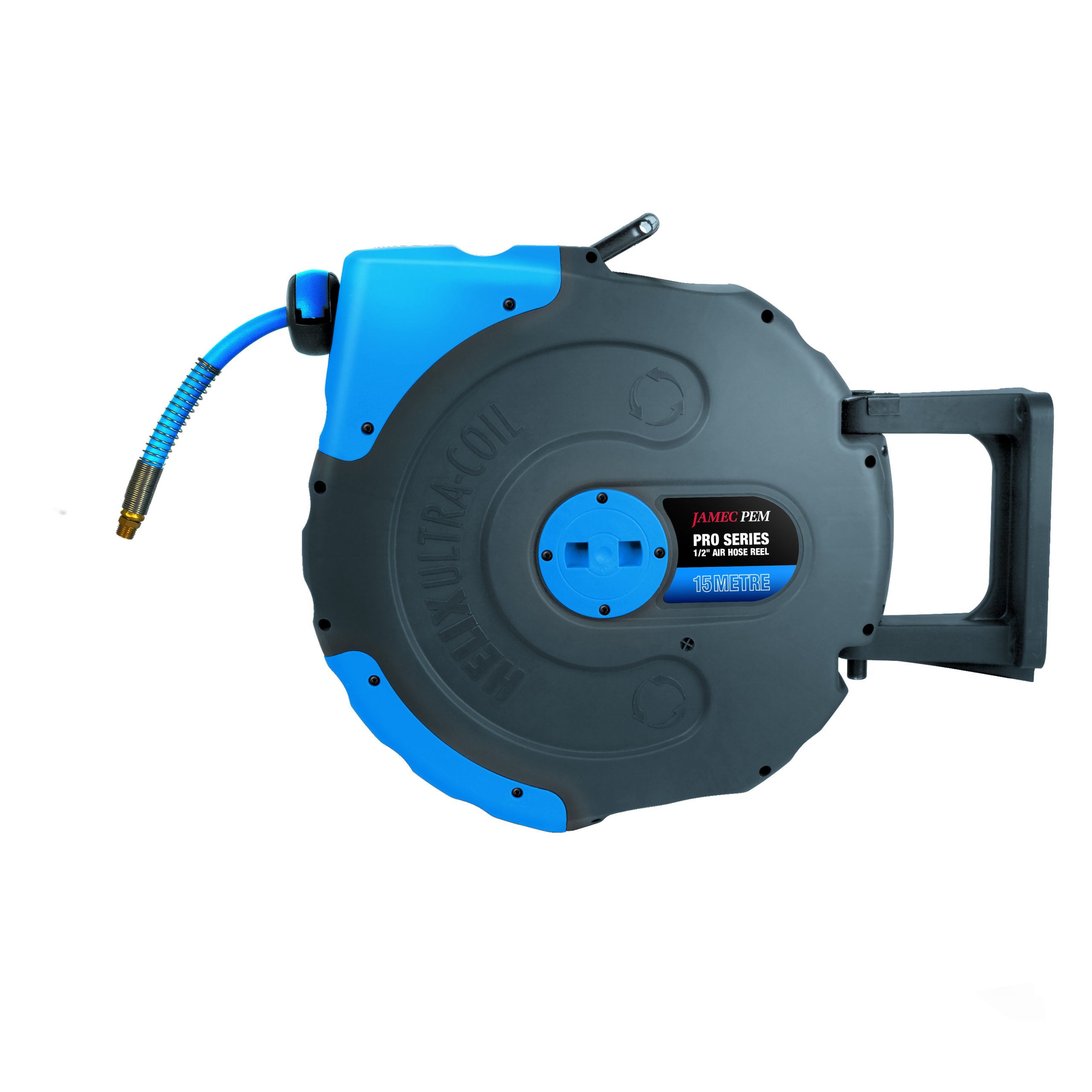 Pro Series Retractable Helix 15m x 1/2" Air Hose Reel