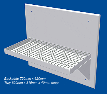 Wall Mount Drip Tray - White