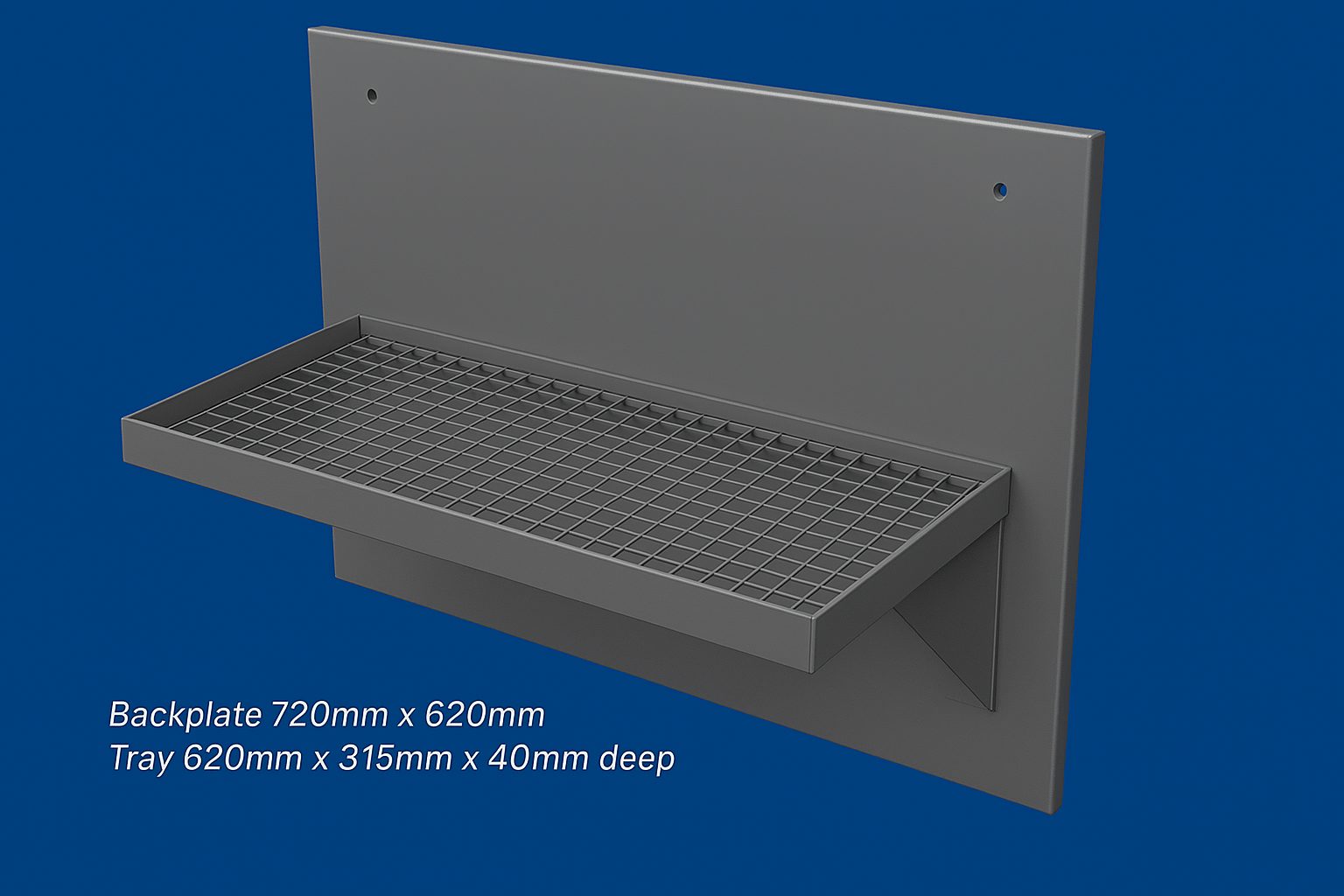 Wall Mount Drip Tray - Grey RAL 7016