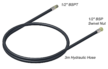 3m Hydraulic Hose 1/2" BSPT Male x 1/2" BSP Female